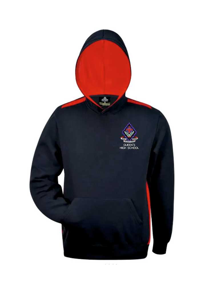 Queens High School Hoodie Black/Red